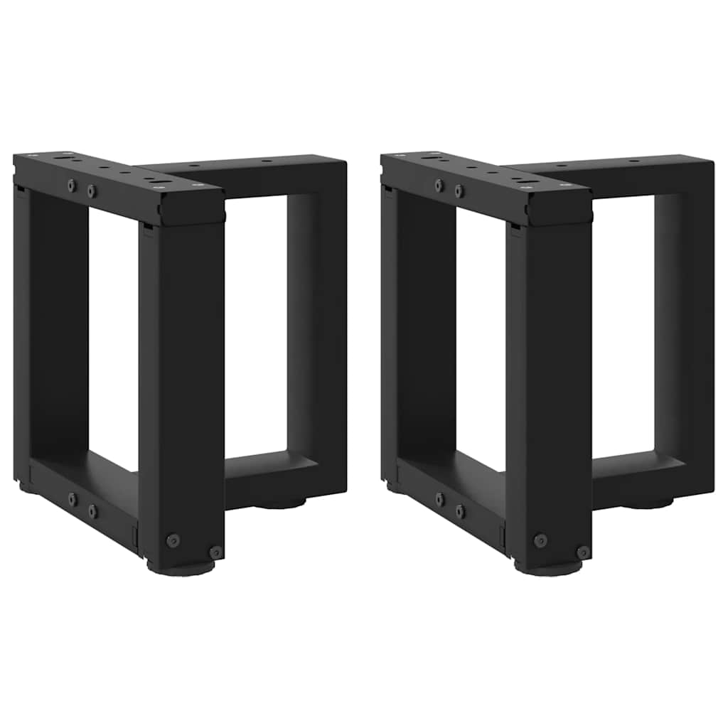 Salongbordben T-formet 2 stk svart 30x25x(30-31) cm stål