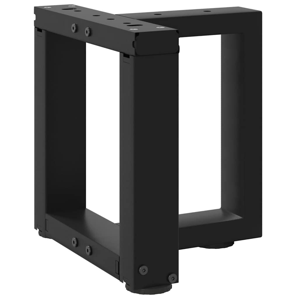 Salongbordben T-formet 2 stk svart 30x25x(30-31) cm stål