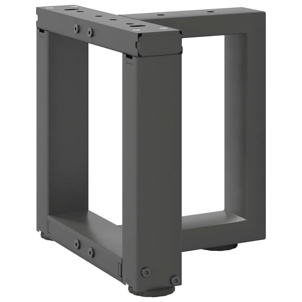 Salongbordben T-formet 2 stk antrasitt 30x25x(30-31) cm stål