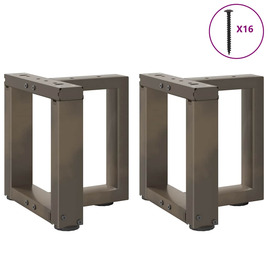 Salongbordben T-formet 2 stk svart 30x25x(30-31) cm stål