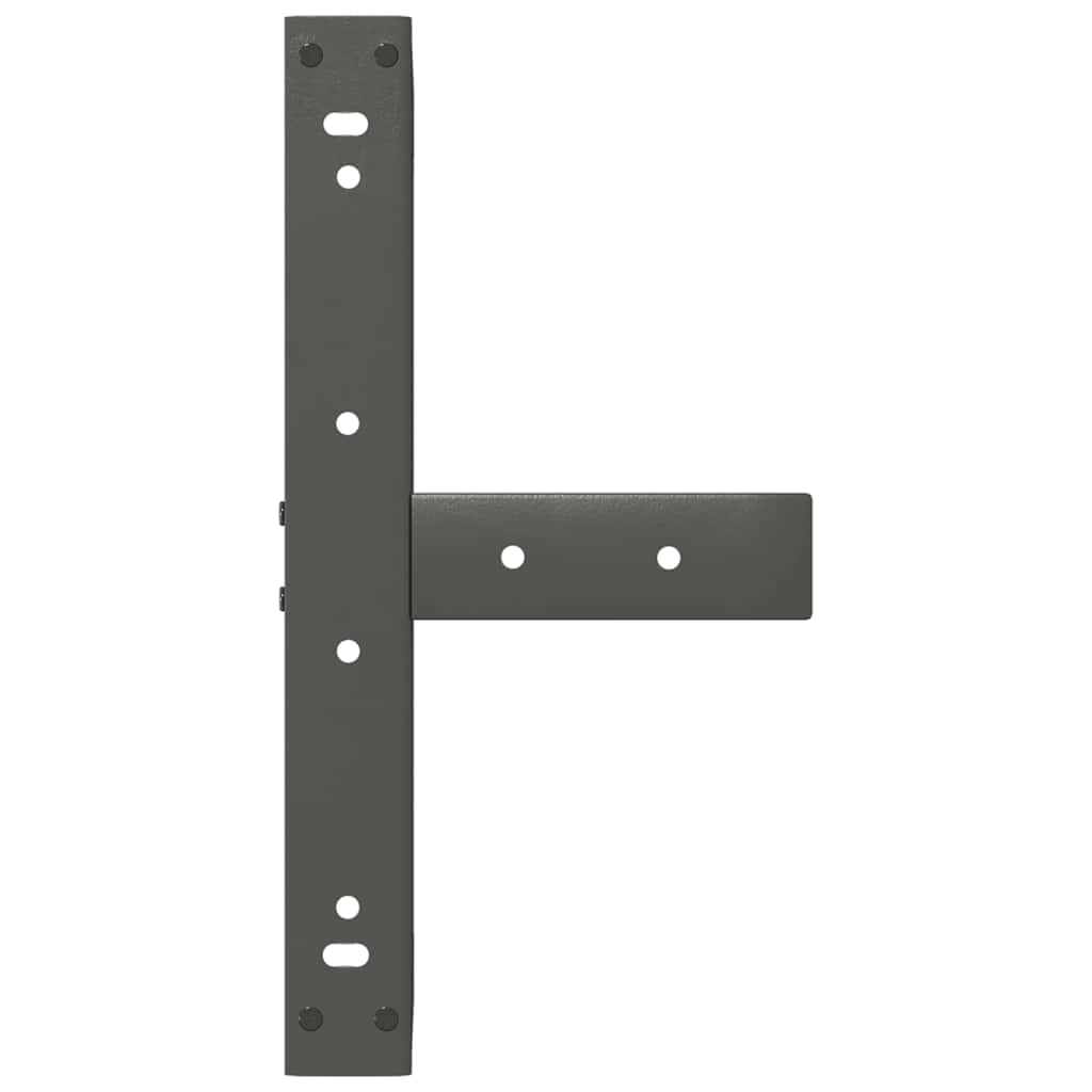 Salongbordben T-formet 2 stk antrasitt 40x25x(30-31) cm stål
