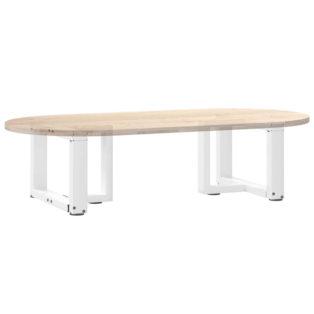 Salongbordben T-formet 2 stk hvit 50x25x(30-31) cm stål