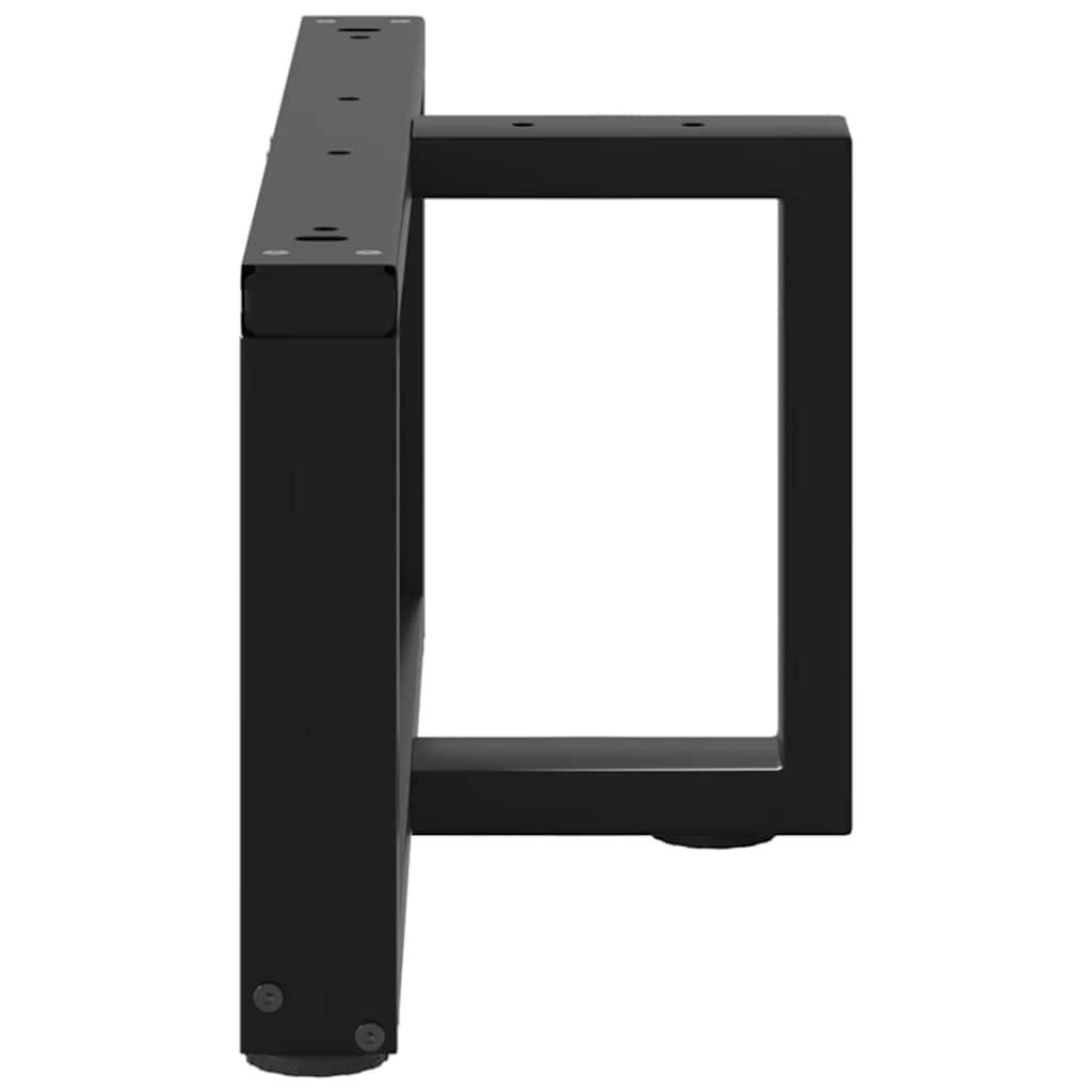 Salongbordben T-formet 2 stk svart 60x25x(30-31) cm stål