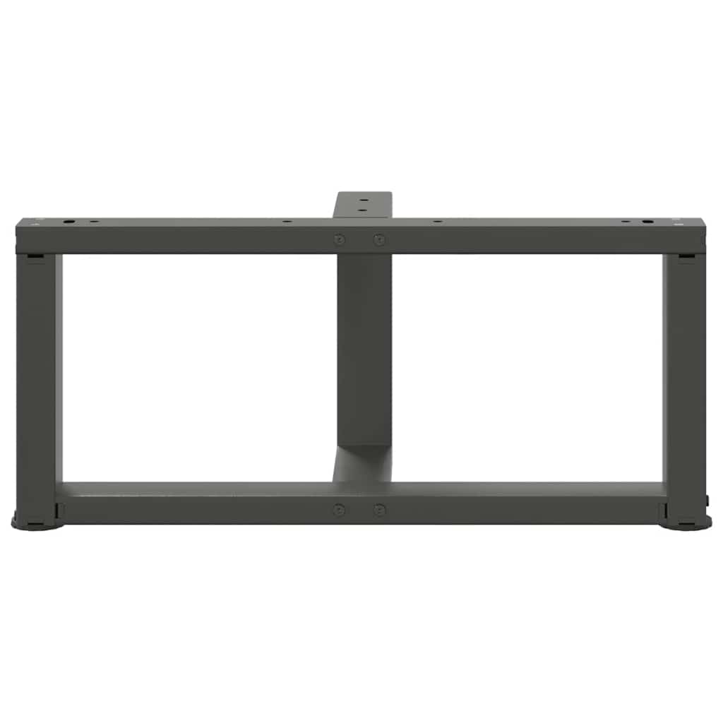 Salongbordben T-formet 2 stk antrasitt 60x25x(30-31) cm stål