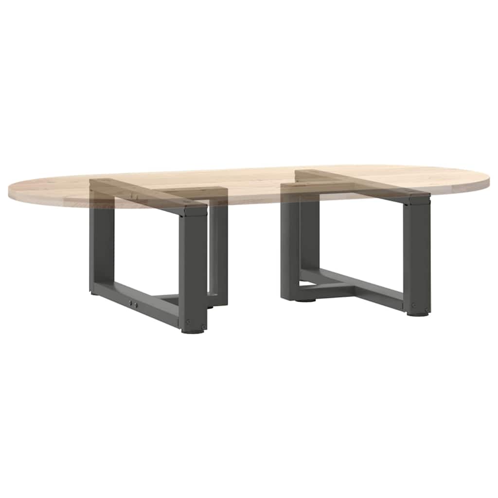 Salongbordben T-formet 2 stk antrasitt 60x25x(30-31) cm stål