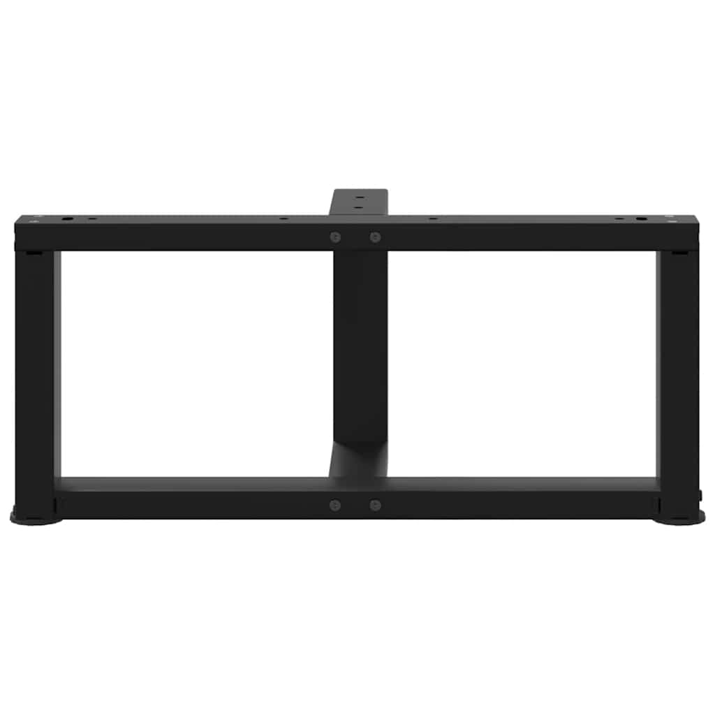 Salongbordben T-formet 2 stk svart 70x25x(30-31) cm stål
