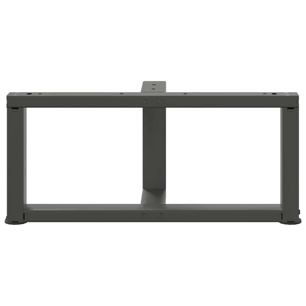 Salongbordben T-formet 2 stk antrasitt 70x25x(30-31) cm stål