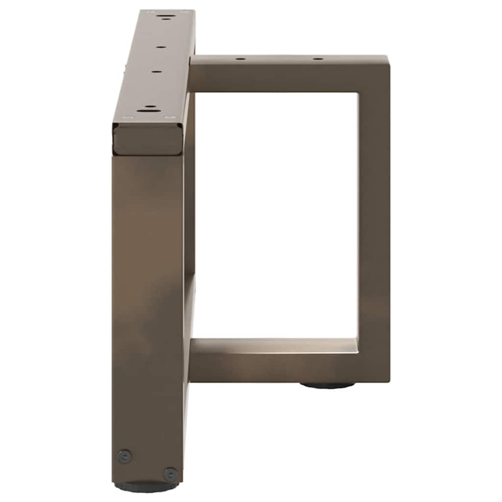 Salongbordben T-formet 2 stk svart 70x25x(30-31) cm stål