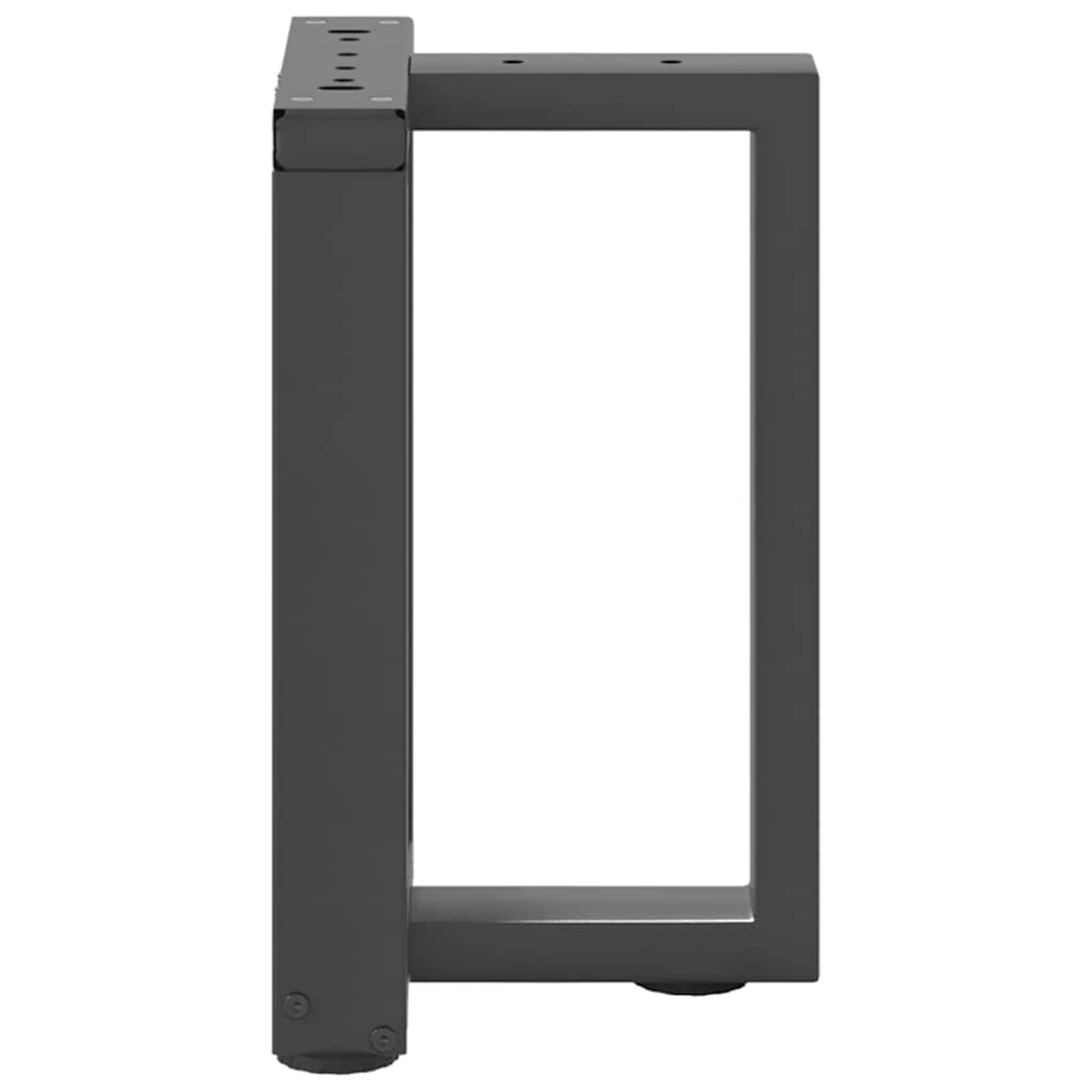 Salongbordben T-formet 2 stk antrasitt 28x25x(42-43) cm stål