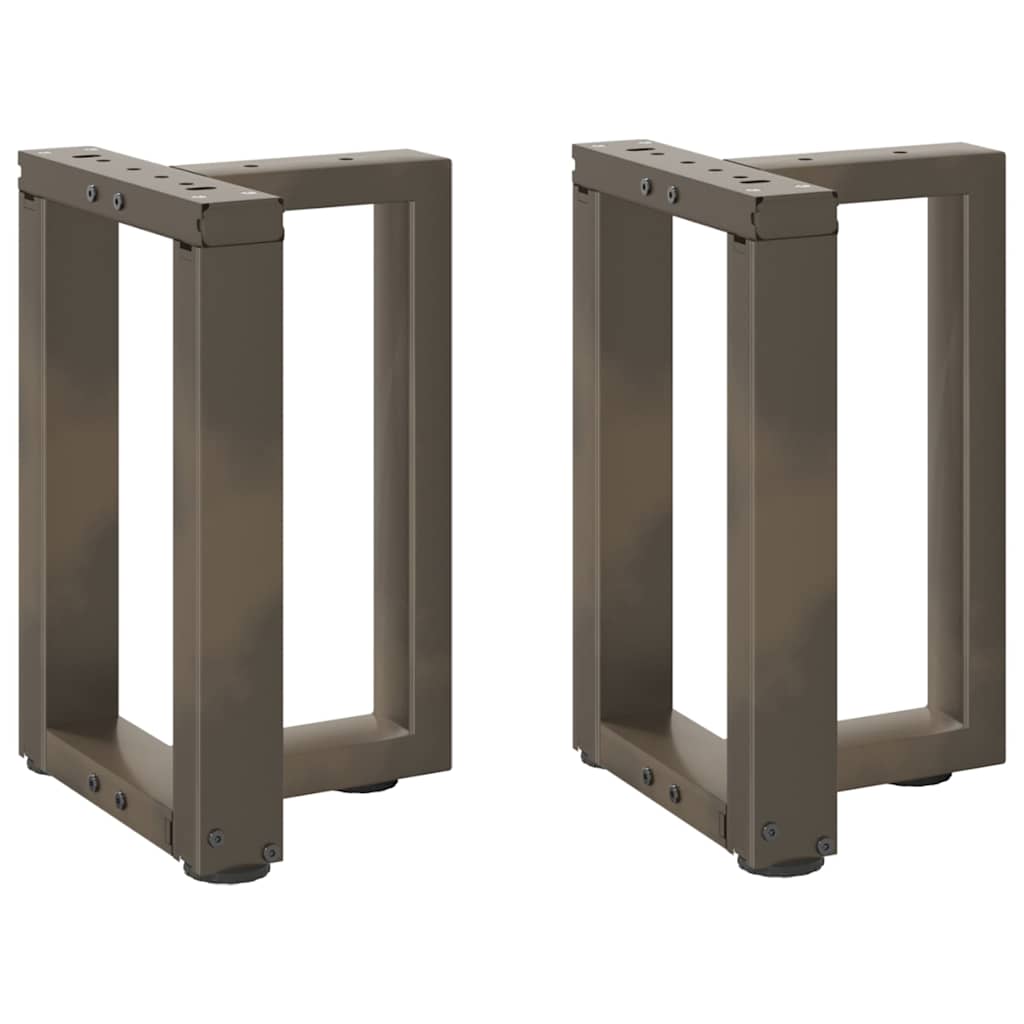 Salongbordben T-formet 2 stk svart 28x25x(42-43) cm stål