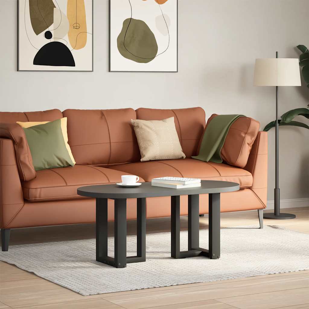 Salongbordben T-formet 2 stk svart 38x25x(42-43) cm stål