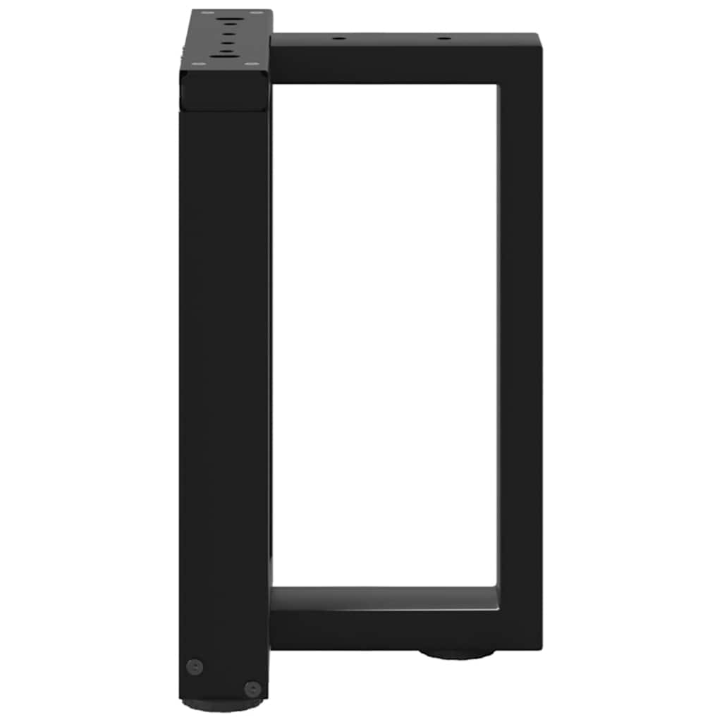 Salongbordben T-formet 2 stk svart 38x25x(42-43) cm stål