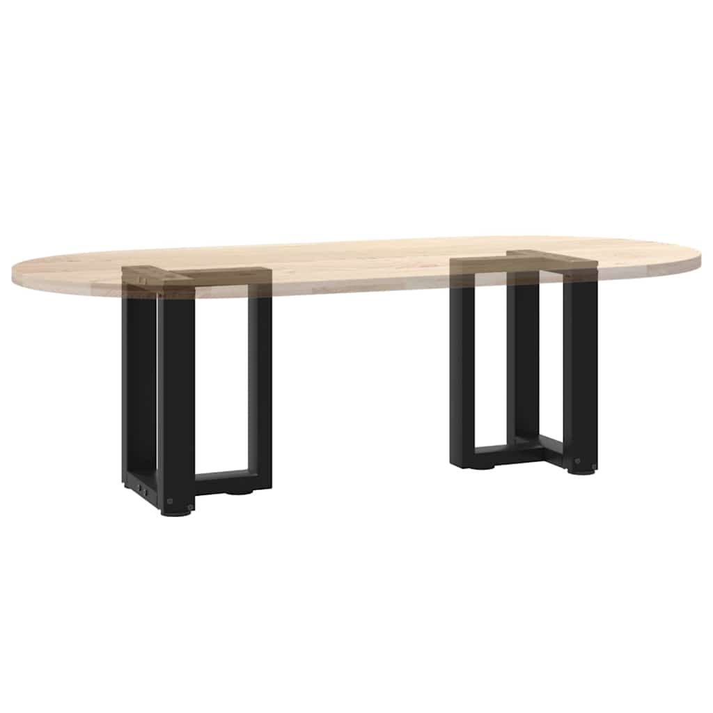 Salongbordben T-formet 2 stk svart 38x25x(42-43) cm stål