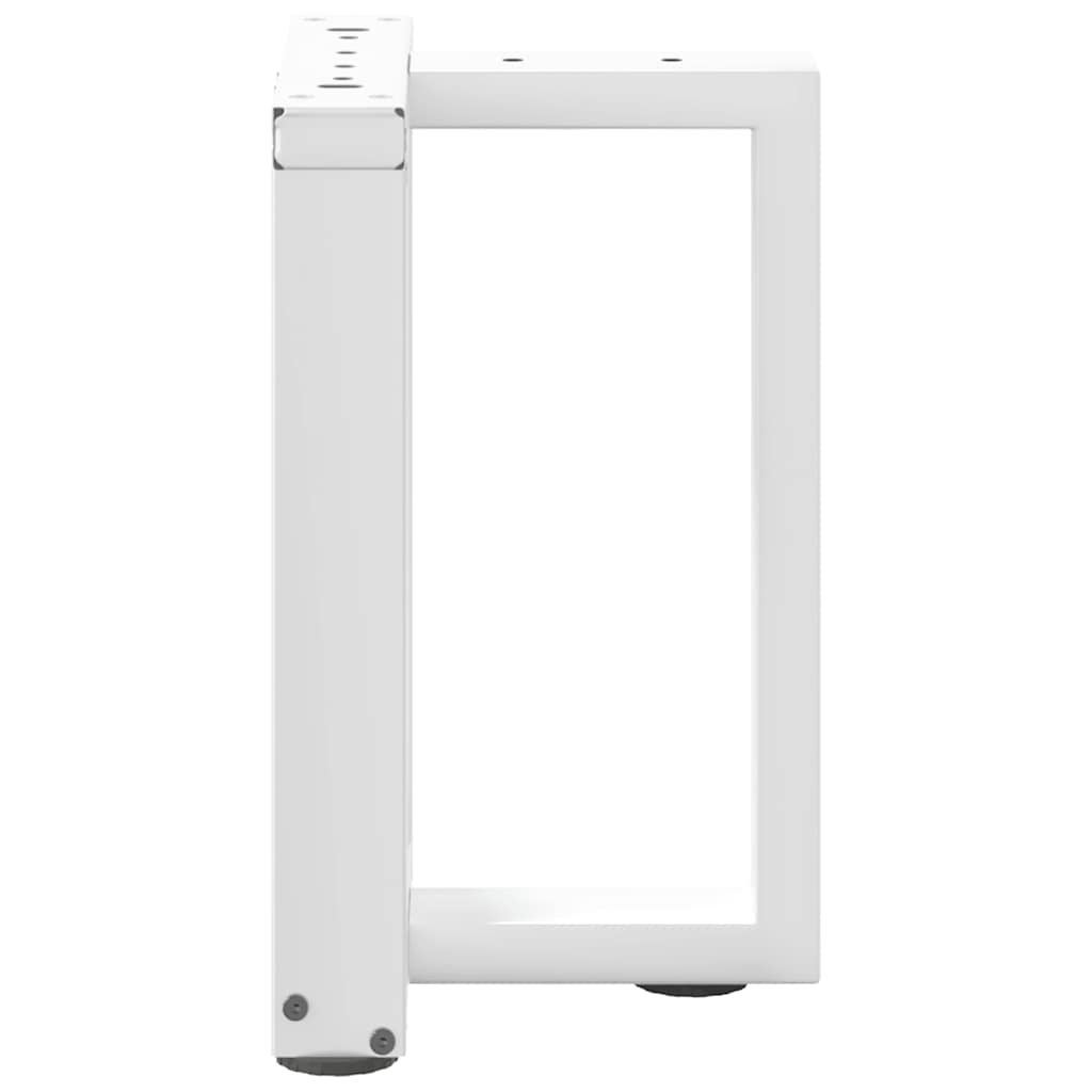Salongbordben T-formet 2 stk hvit 38x25x(42-43) cm stål