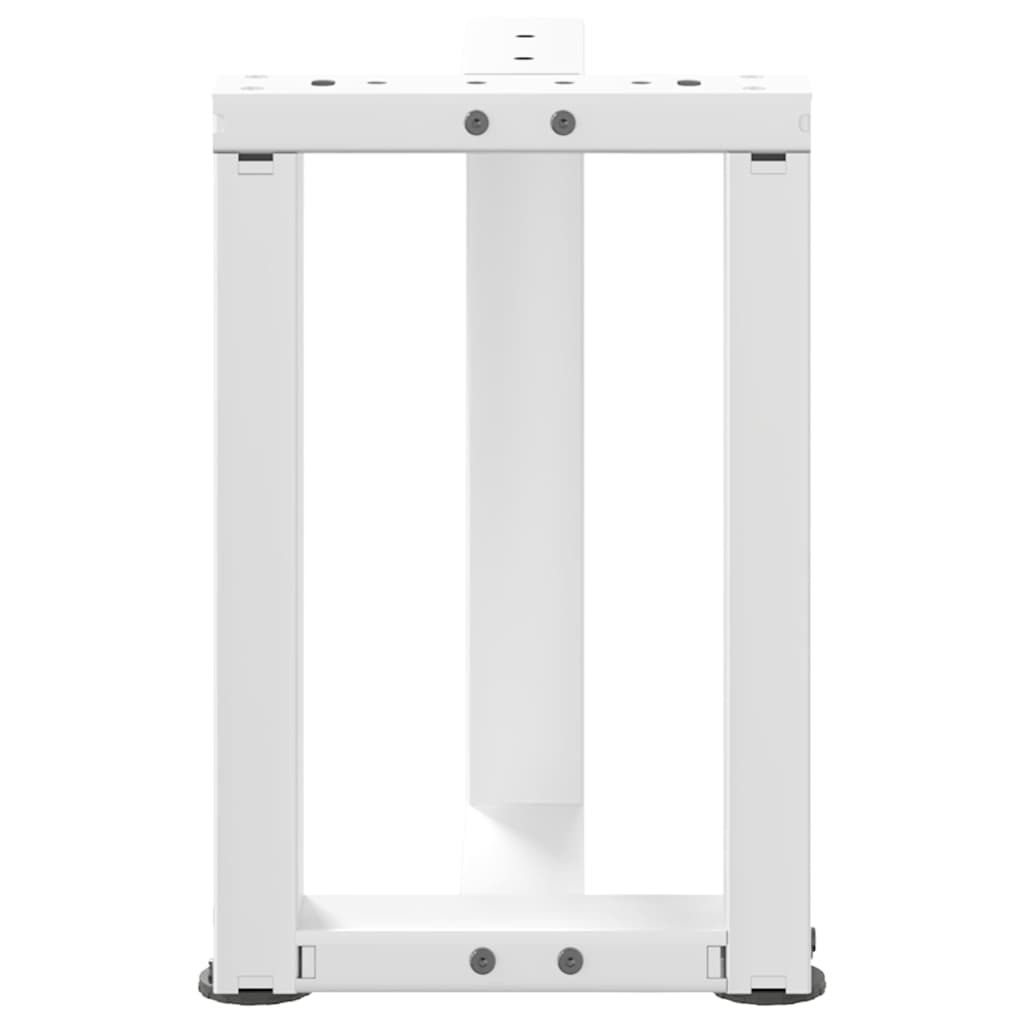 Salongbordben T-formet 2 stk hvit 38x25x(42-43) cm stål
