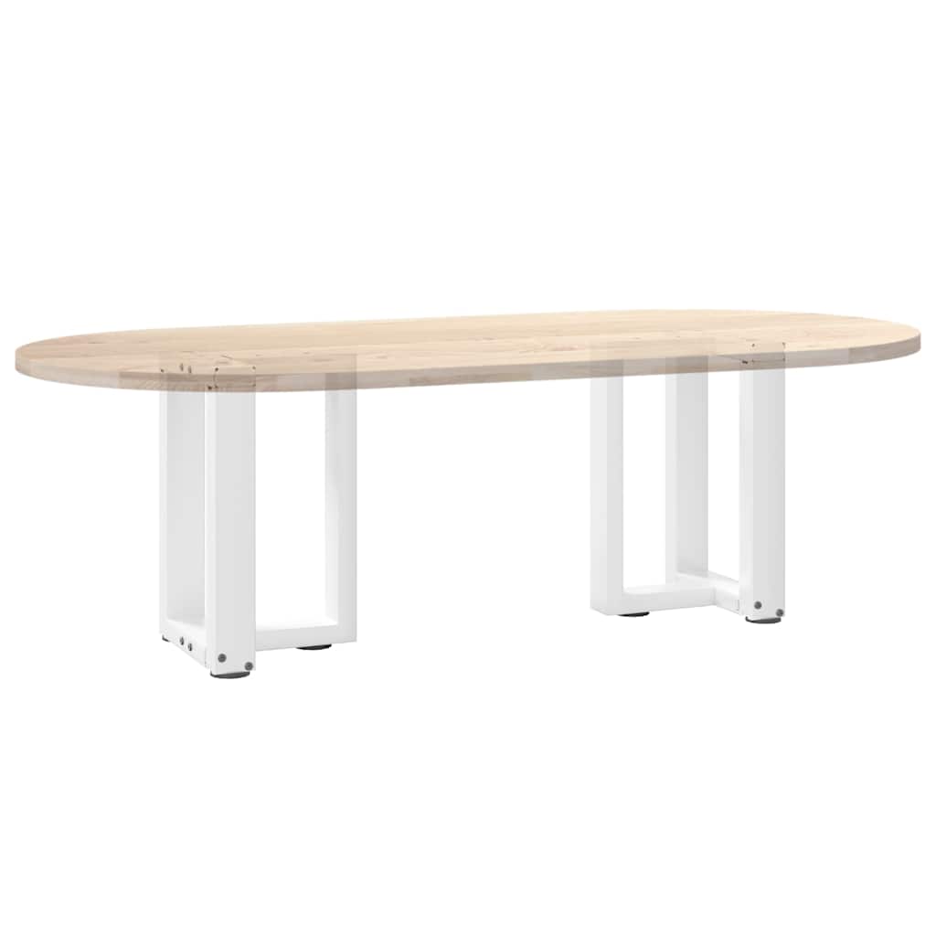 Salongbordben T-formet 2 stk hvit 38x25x(42-43) cm stål