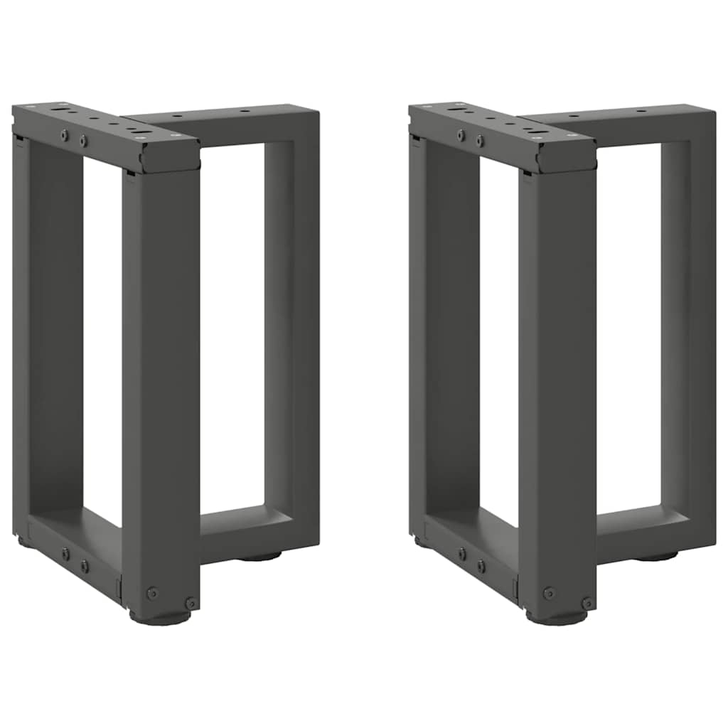 Salongbordben T-formet 2 stk antrasitt 38x25x(42-43) cm stål