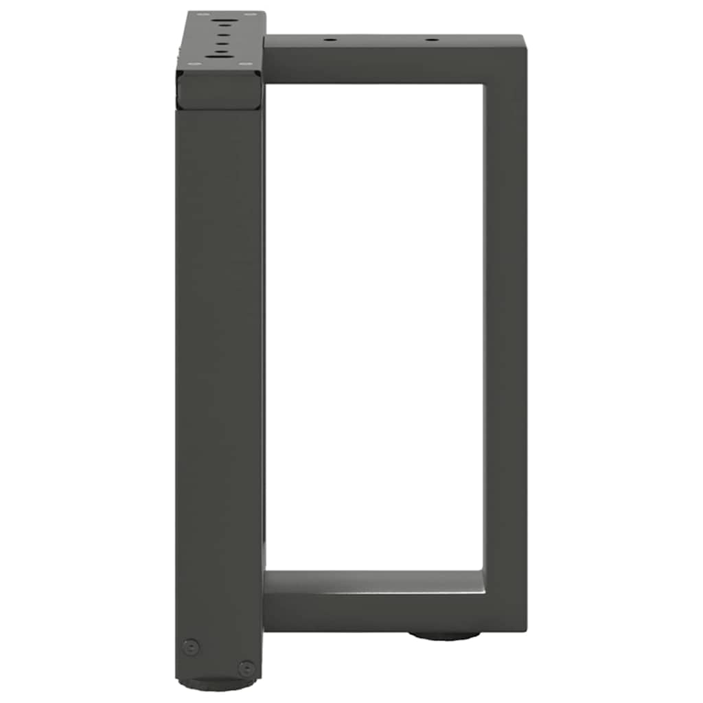 Salongbordben T-formet 2 stk antrasitt 38x25x(42-43) cm stål