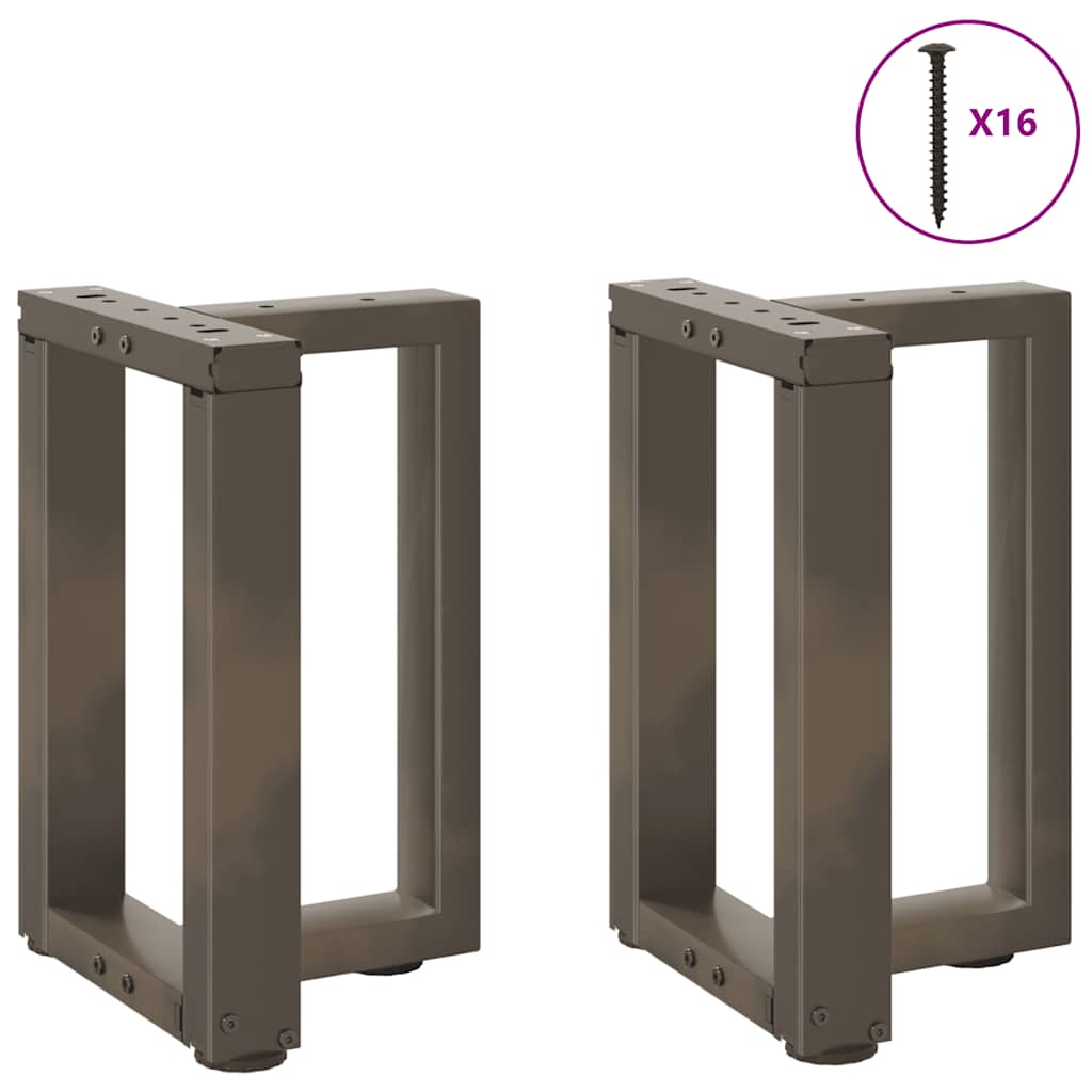 Salongbordben T-formet 2 stk svart 38x25x(42-43) cm stål