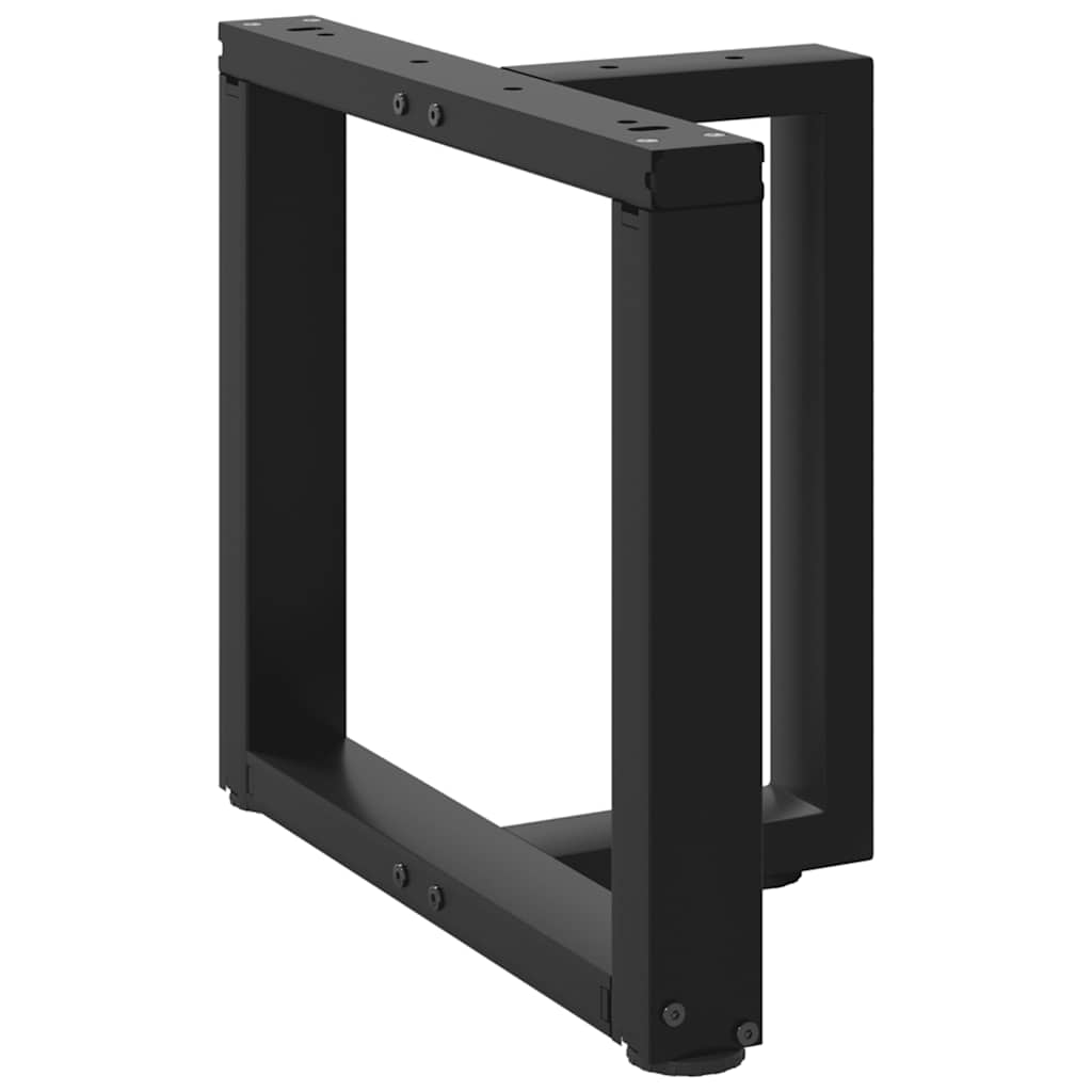 Salongbordben T-formet 2 stk svart 50x25x(42-43) cm stål