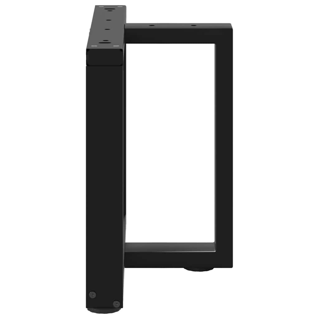 Salongbordben T-formet 2 stk svart 50x25x(42-43) cm stål