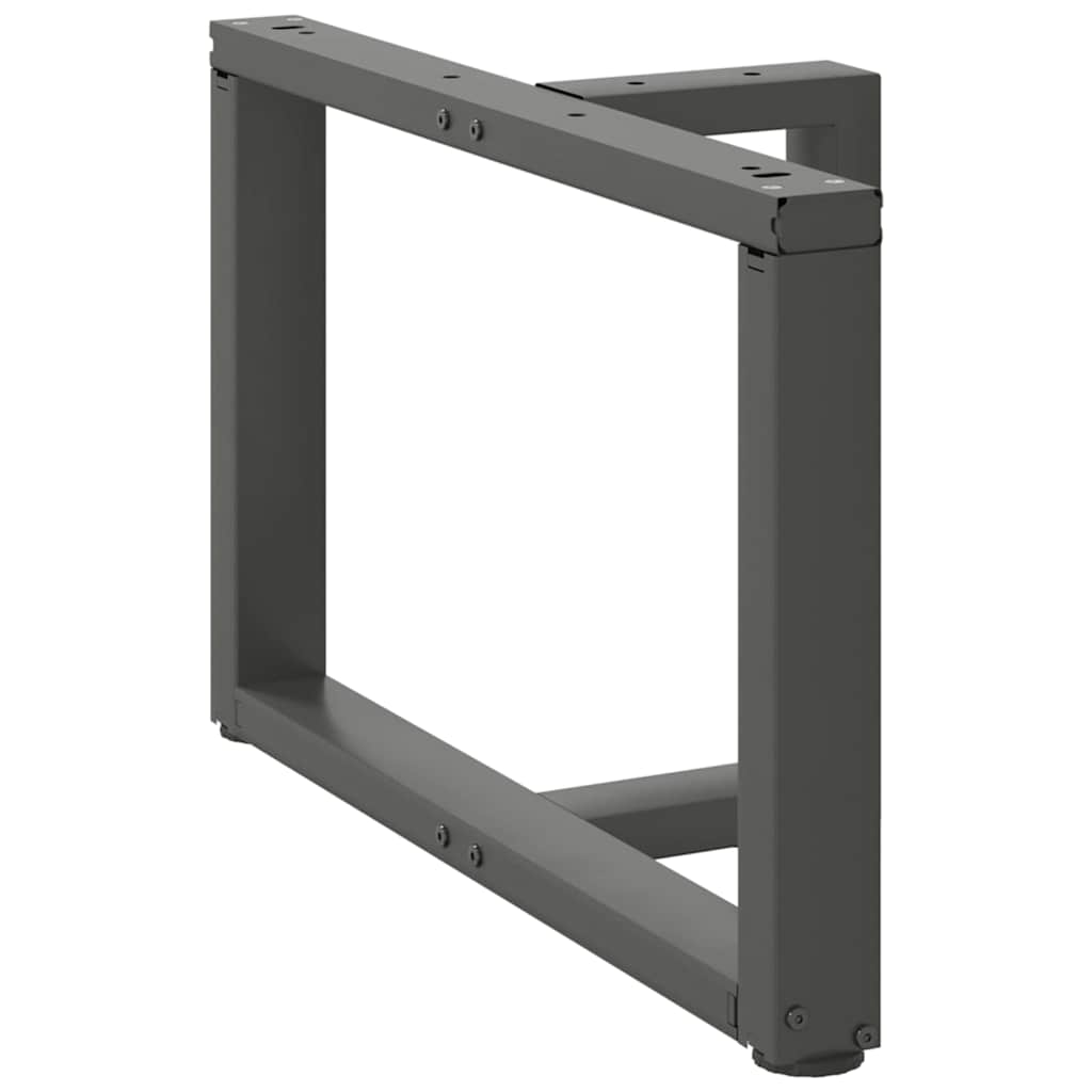 Salongbordben T-formet 2 stk antrasitt 60x25x(42-43) cm stål