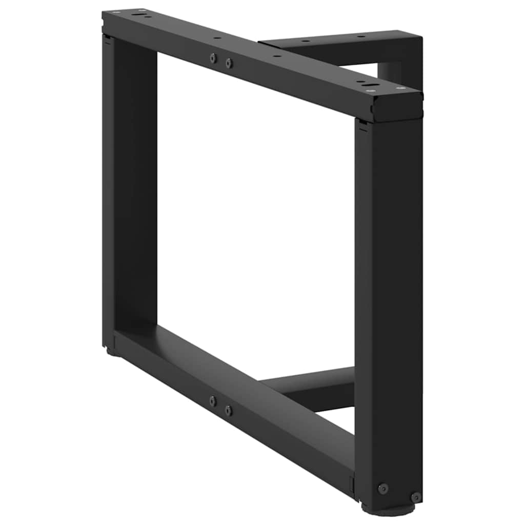 Salongbordben T-formet 2 stk svart 70x25x(42-43) cm stål