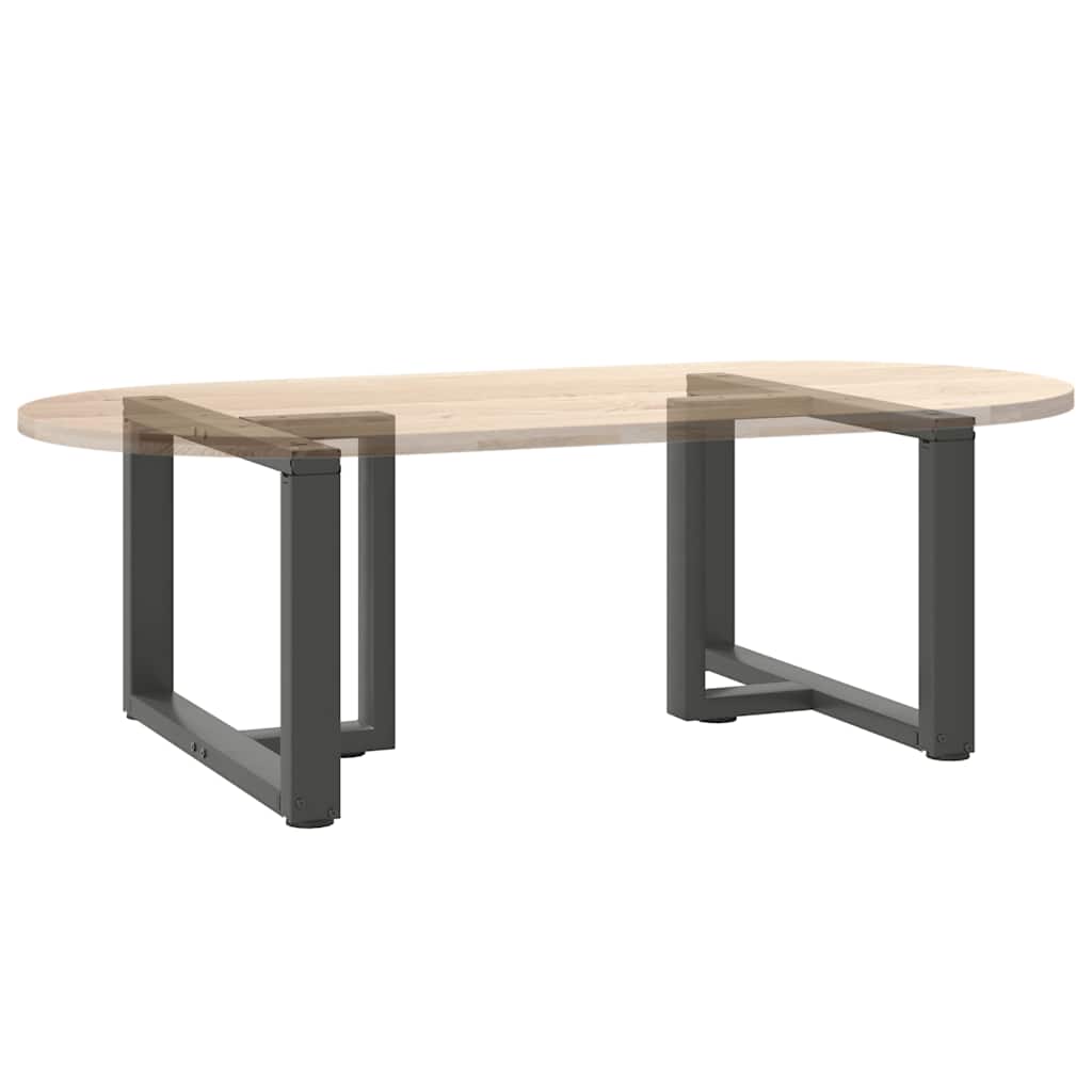 Salongbordben T-formet 2 stk antrasitt 70x25x(42-43) cm stål