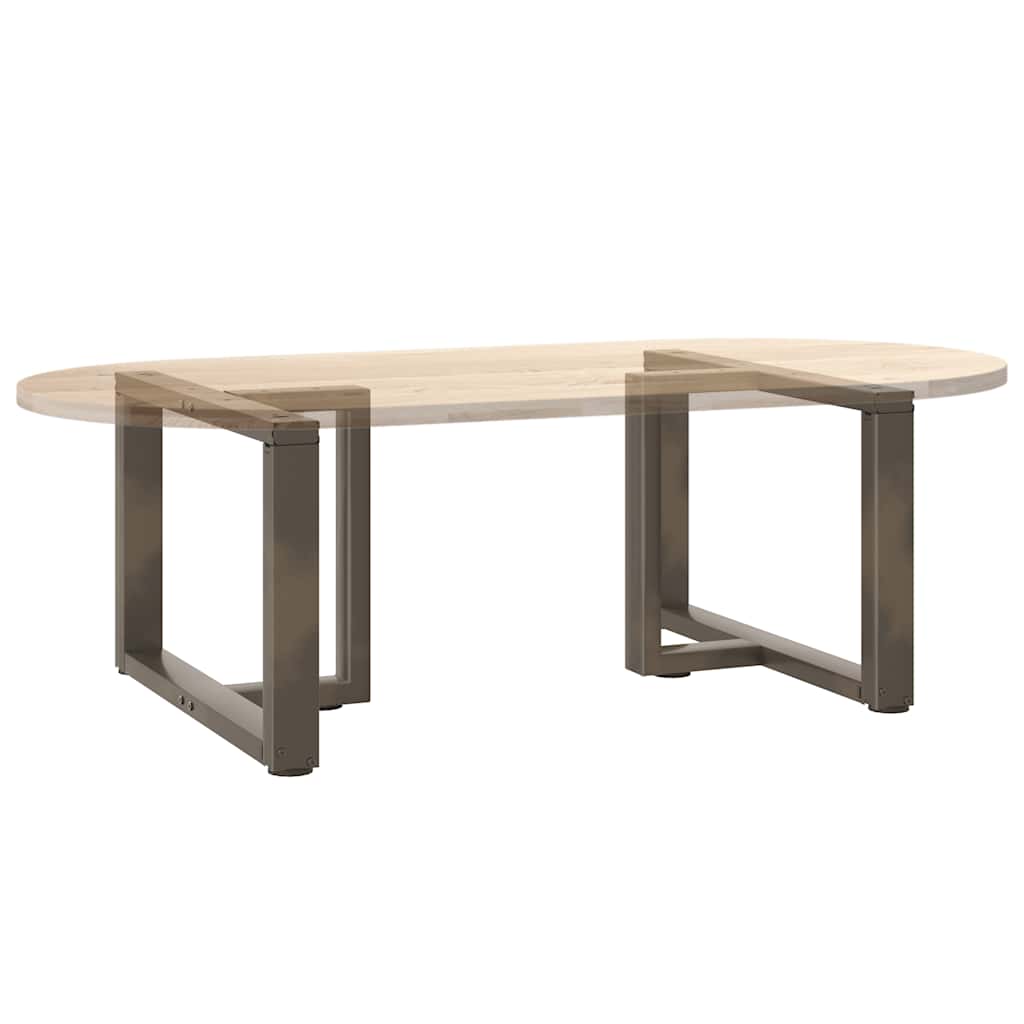Salongbordben T-formet 2 stk svart 70x25x(42-43) cm stål