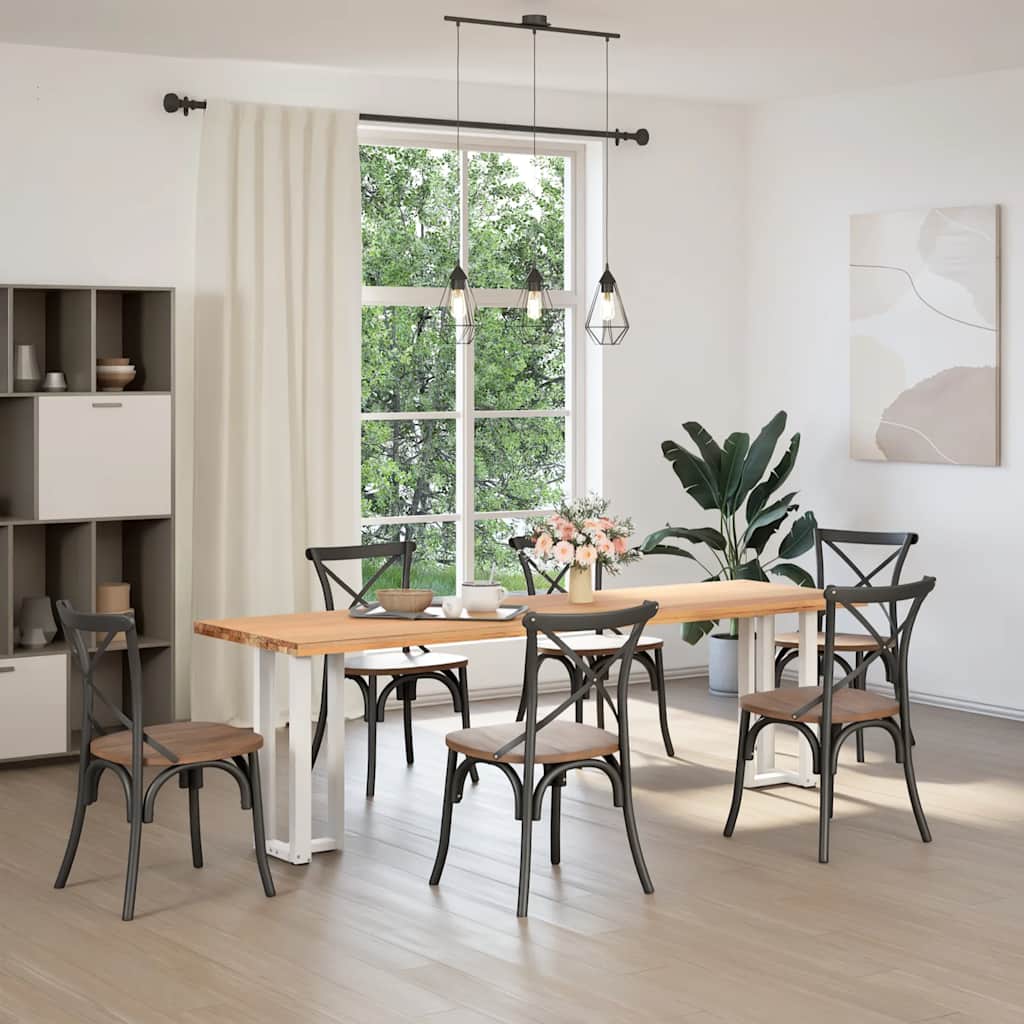 Konsollbordben T-formet 2 stk hvit 25x28x(72-73) cm stål