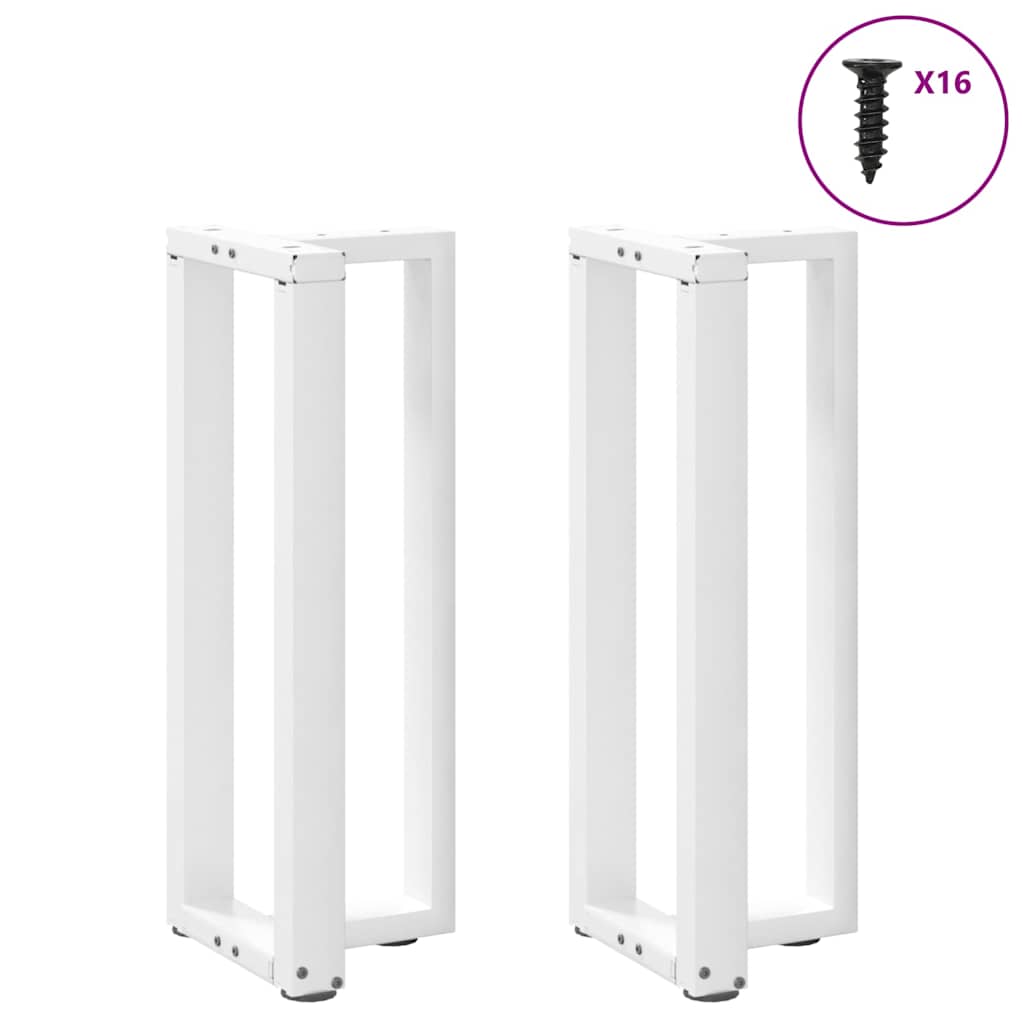 Konsollbordben T-formet 2 stk hvit 25x28x(72-73) cm stål