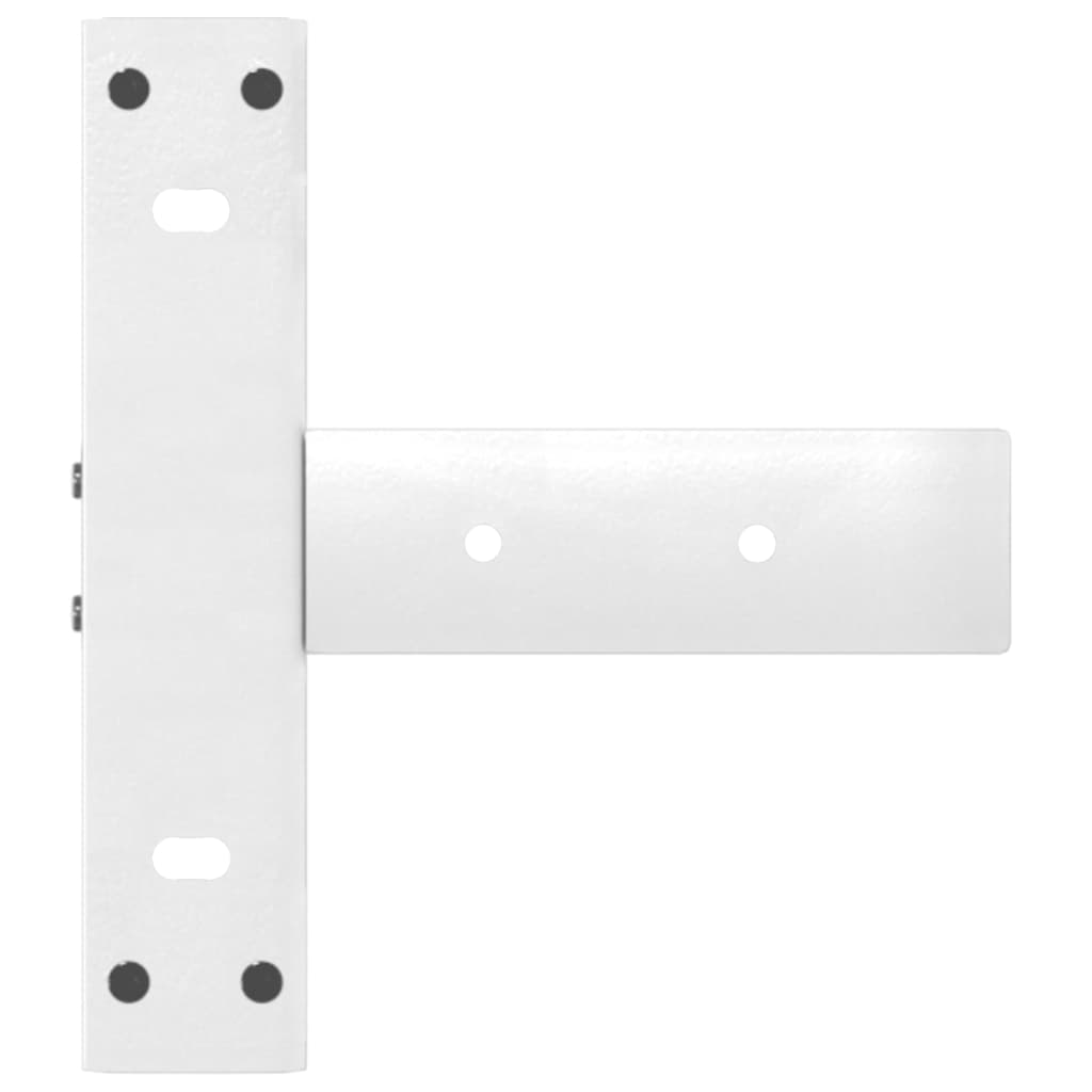 Konsollbordben T-formet 2 stk hvit 25x28x(72-73) cm stål