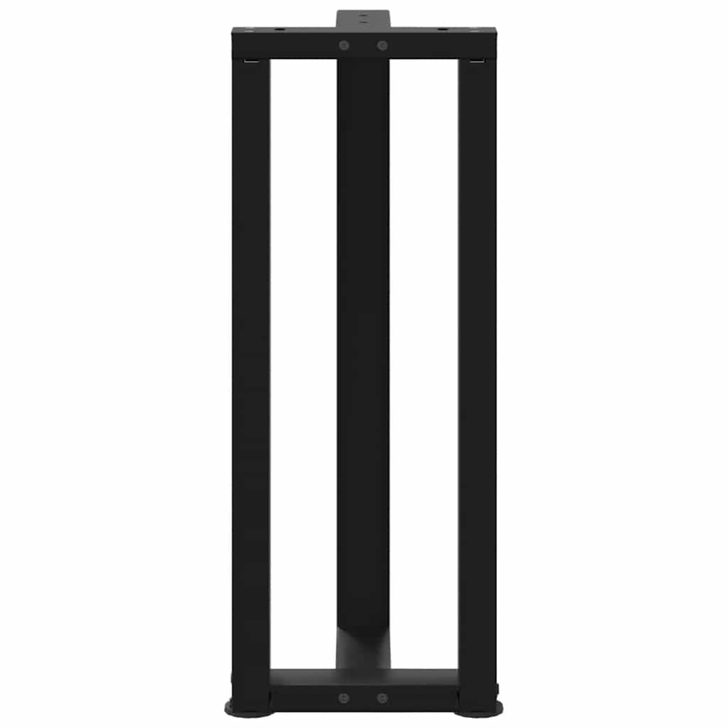 Konsollbordben T-formet 2 stk svart 38x25x(72-73) cm stål