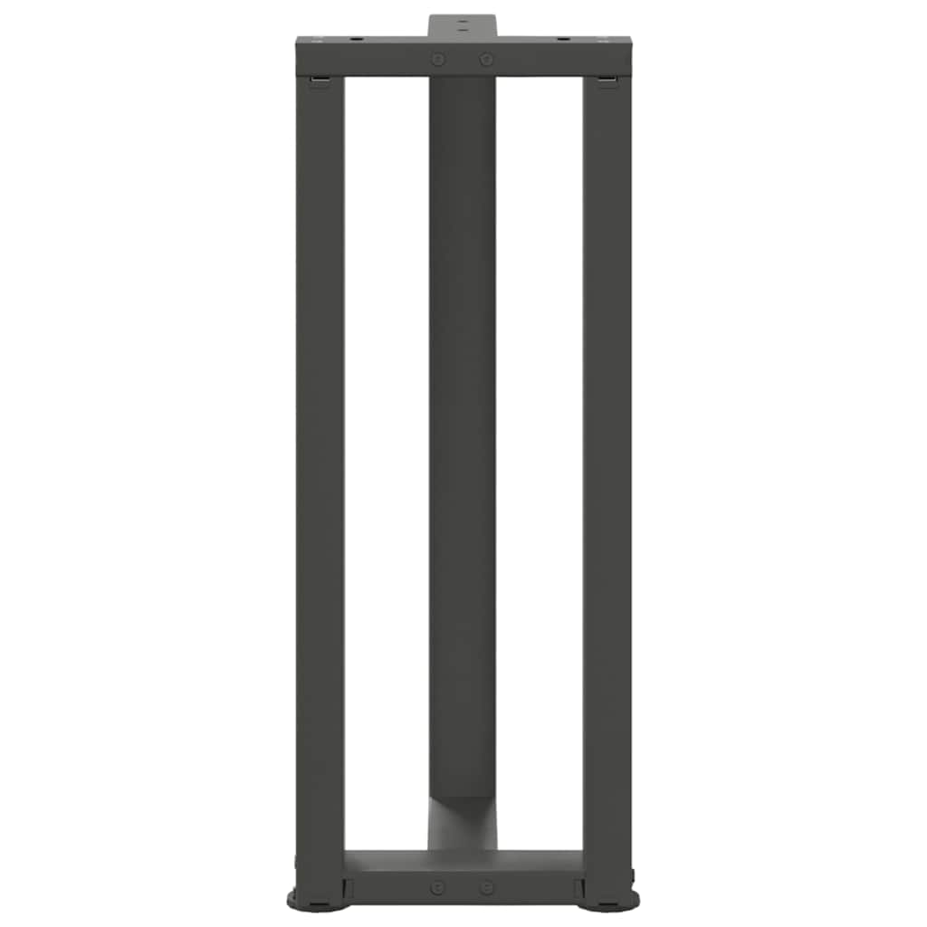 Konsollbordben T-formet 2 stk antrasitt 38x25x(72-73) cm stål