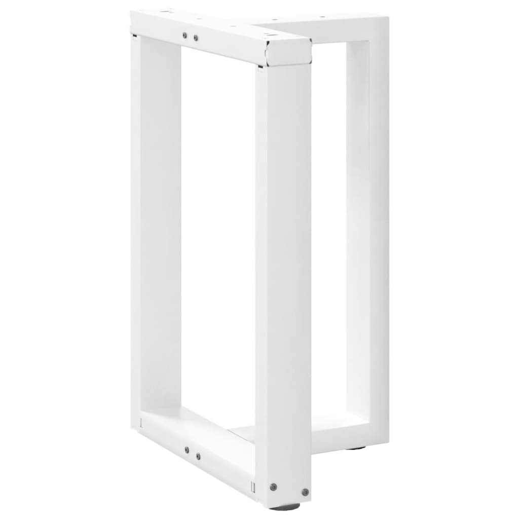 Spisebordben T-formet 2 stk hvit 50x35x(72-73) cm stål