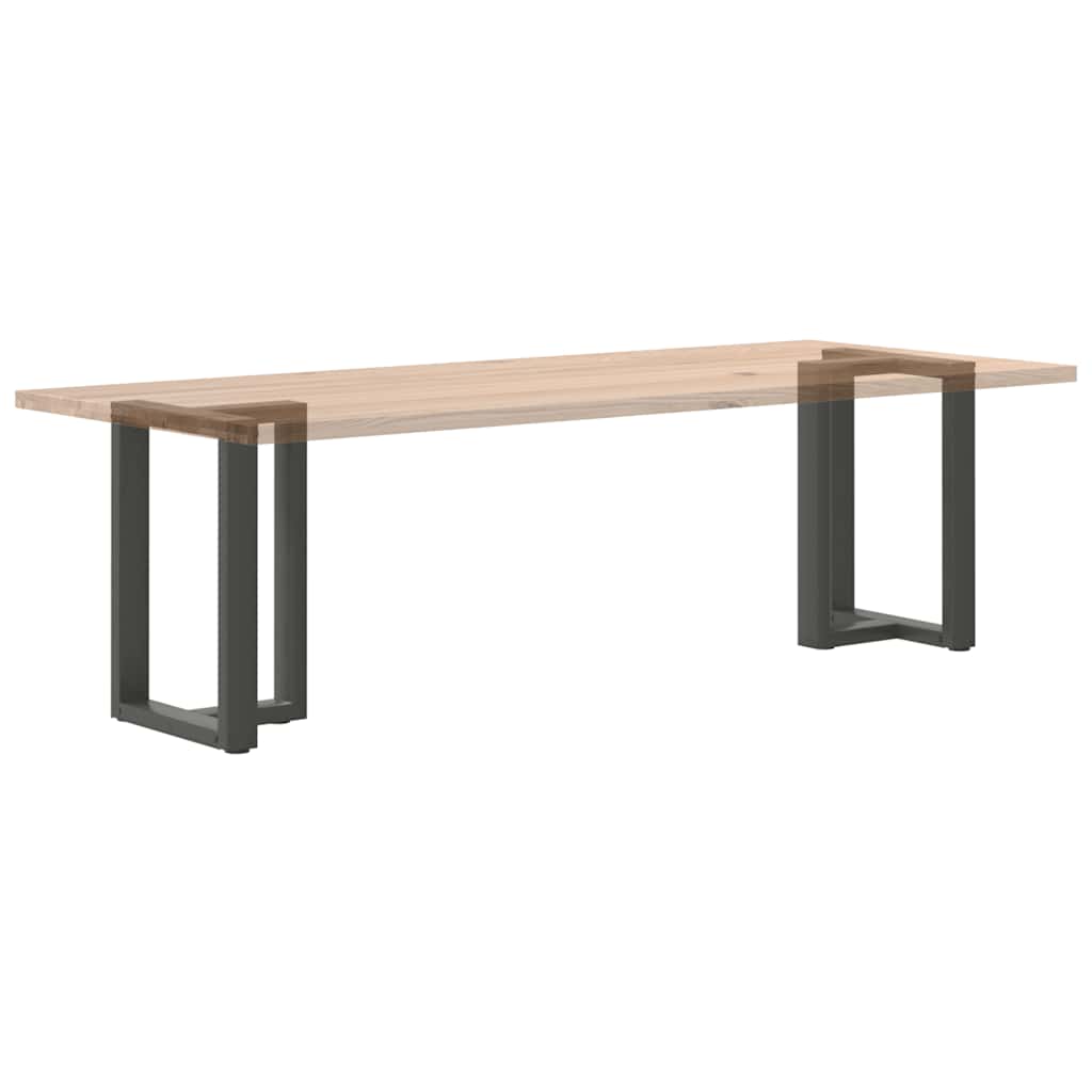Spisebordben T-formet 2 stk antrasitt 50x35x(72-73) cm stål