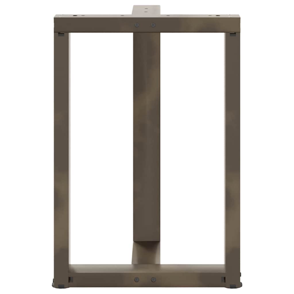 Spisebordben T-formet 2 stk svart 50x35x(72-73) cm stål