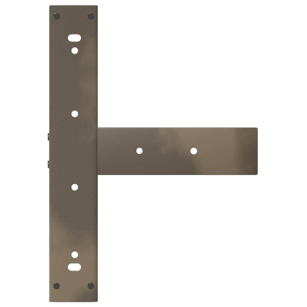 Spisebordben T-formet 2 stk svart 50x35x(72-73) cm stål