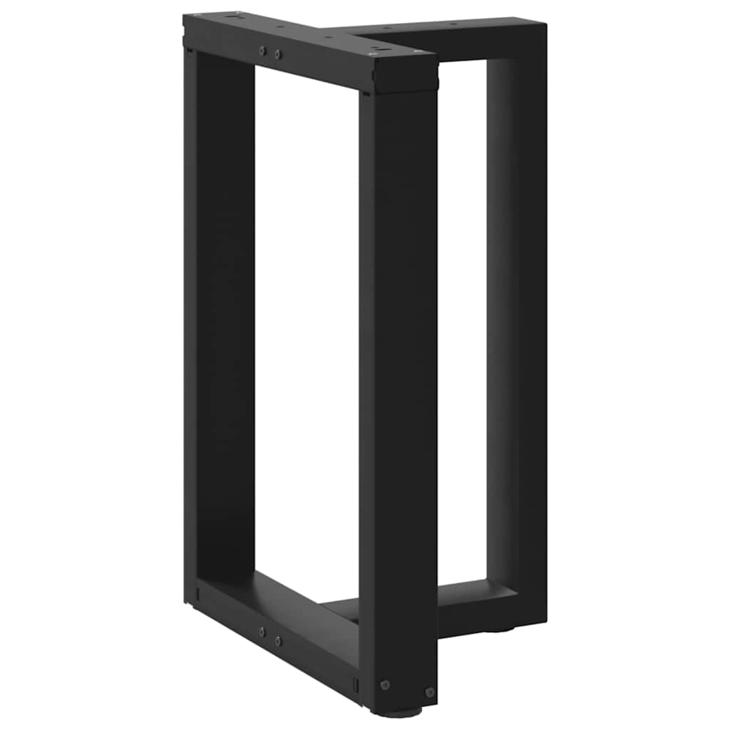 Spisebordben T-formet 2 stk svart 60x35x(72-73) cm stål