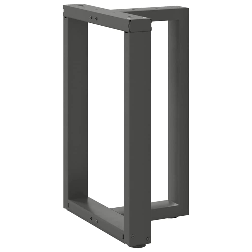 Spisebordben T-formet 2 stk antrasitt 60x35x(72-73) cm stål