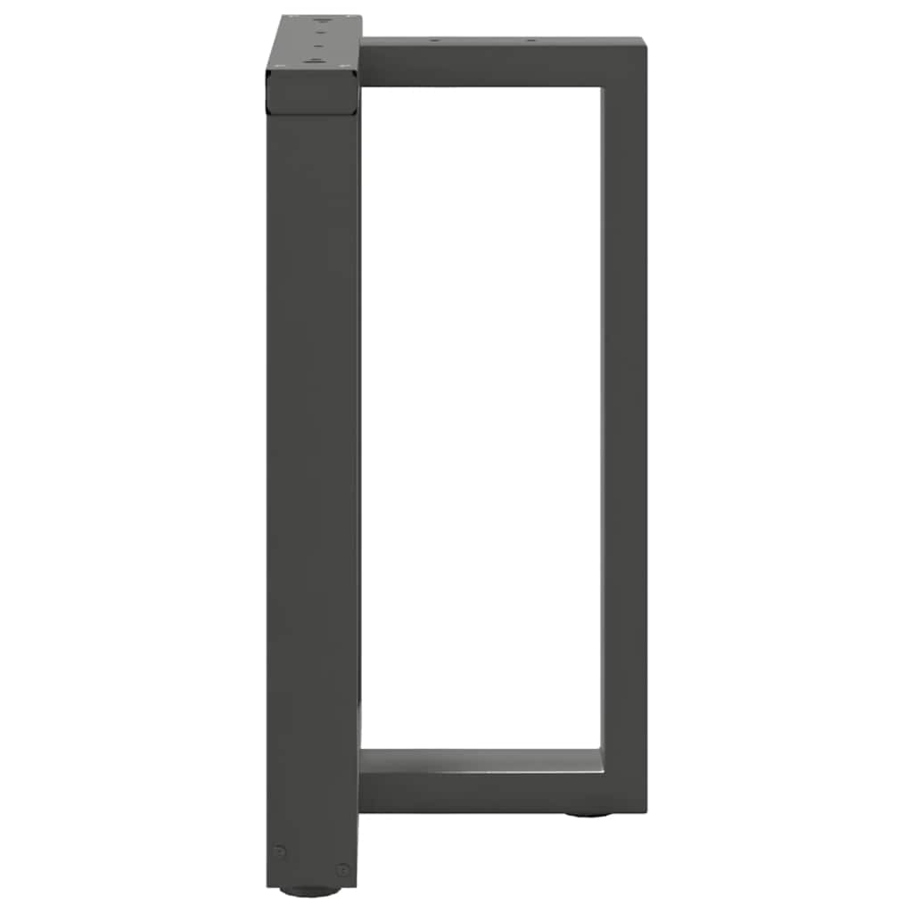 Spisebordben T-formet 2 stk antrasitt 60x35x(72-73) cm stål