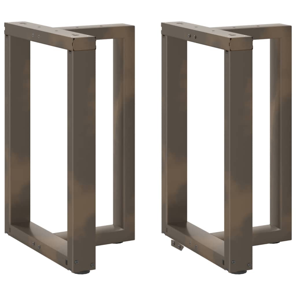 Spisebordben T-formet 2 stk svart 60x35x(72-73) cm stål