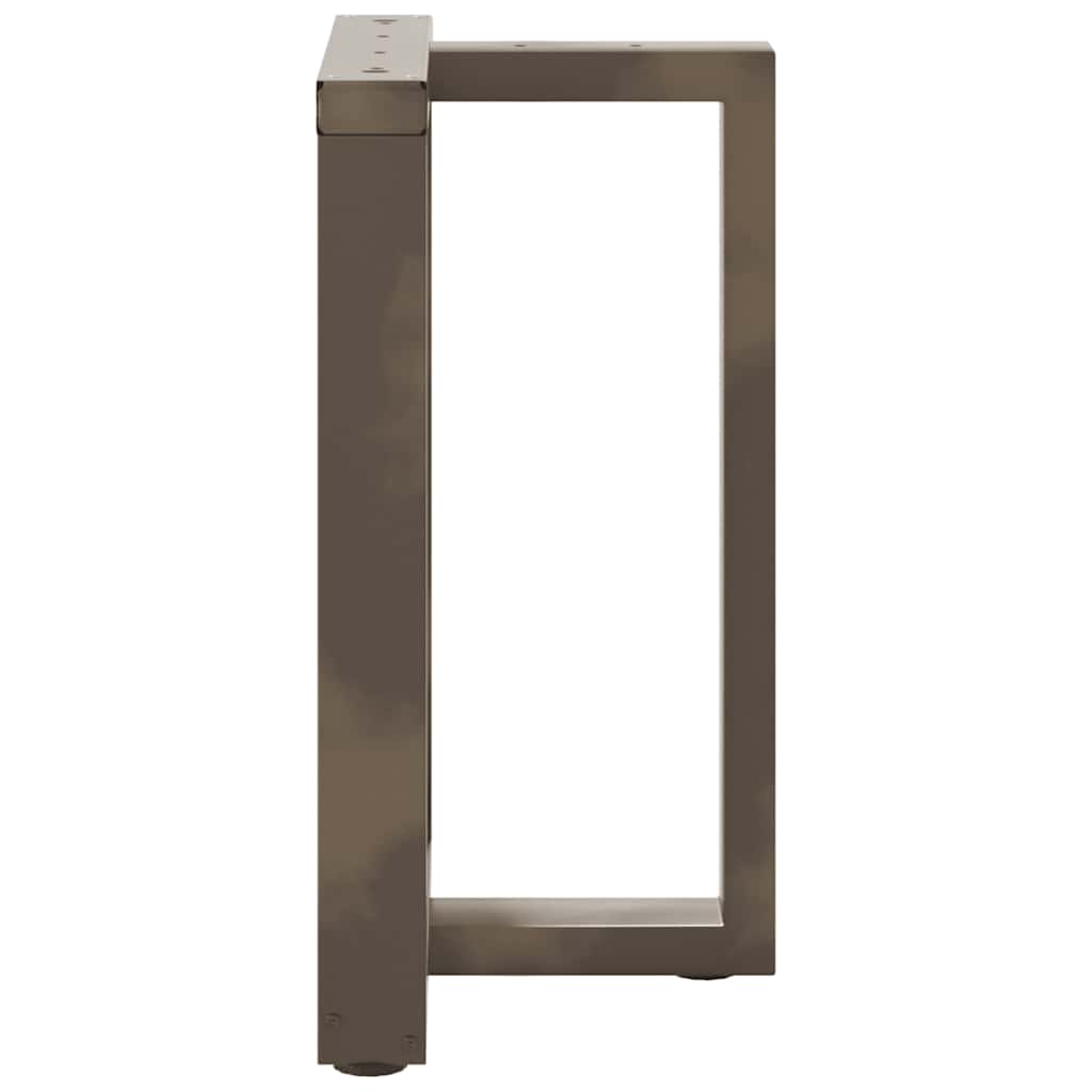 Spisebordben T-formet 2 stk svart 60x35x(72-73) cm stål