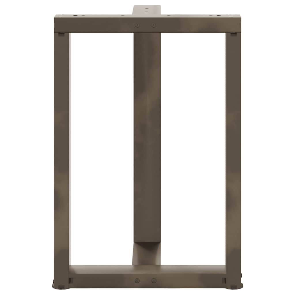 Spisebordben T-formet 2 stk svart 60x35x(72-73) cm stål