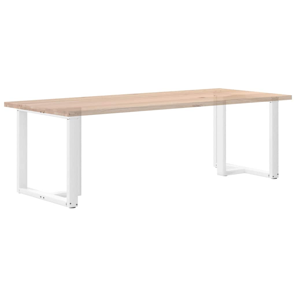 Spisebordben T-formet 2 stk hvit 70x35x(72-73) cm stål