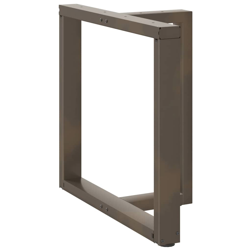 Spisebordben T-formet 2 stk svart 70x35x(72-73) cm stål