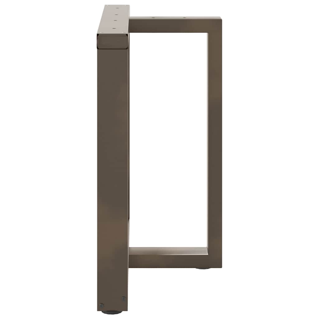 Spisebordben T-formet 2 stk svart 70x35x(72-73) cm stål