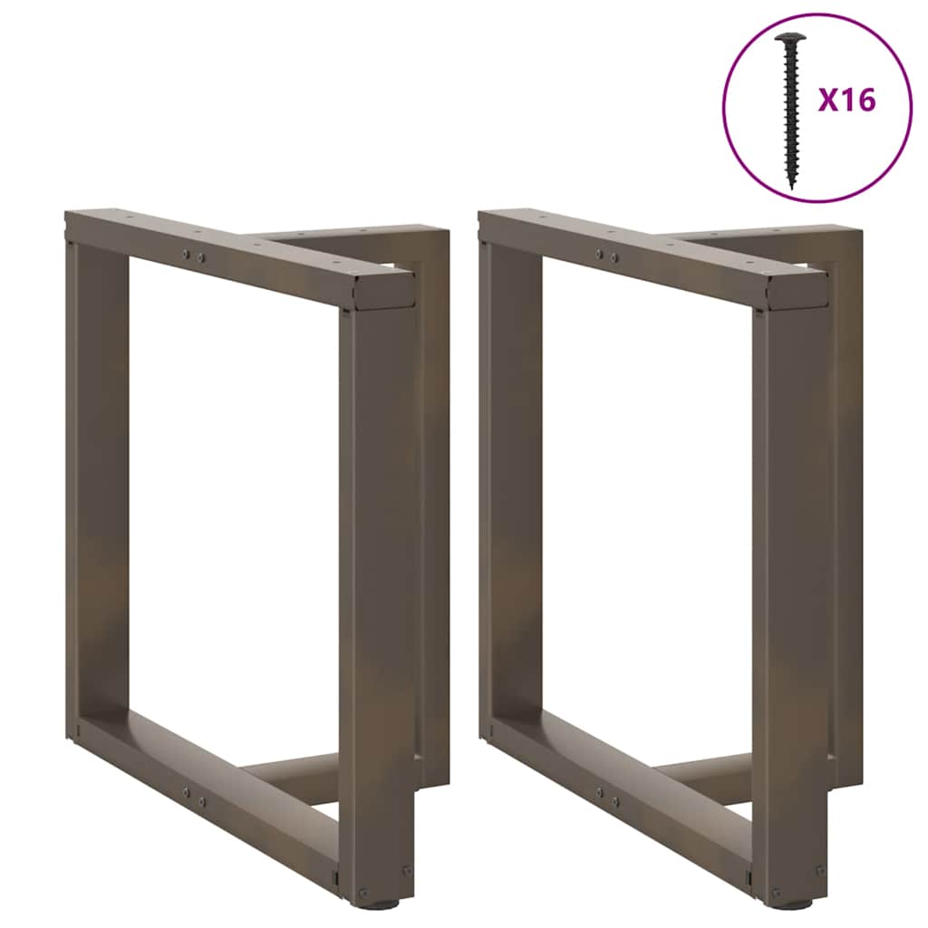 Spisebordben T-formet 2 stk svart 70x35x(72-73) cm stål