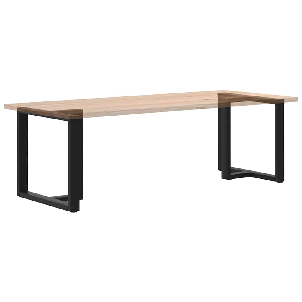 Spisebordben T-formet 2 stk svart 80x35x(72-73) cm stål