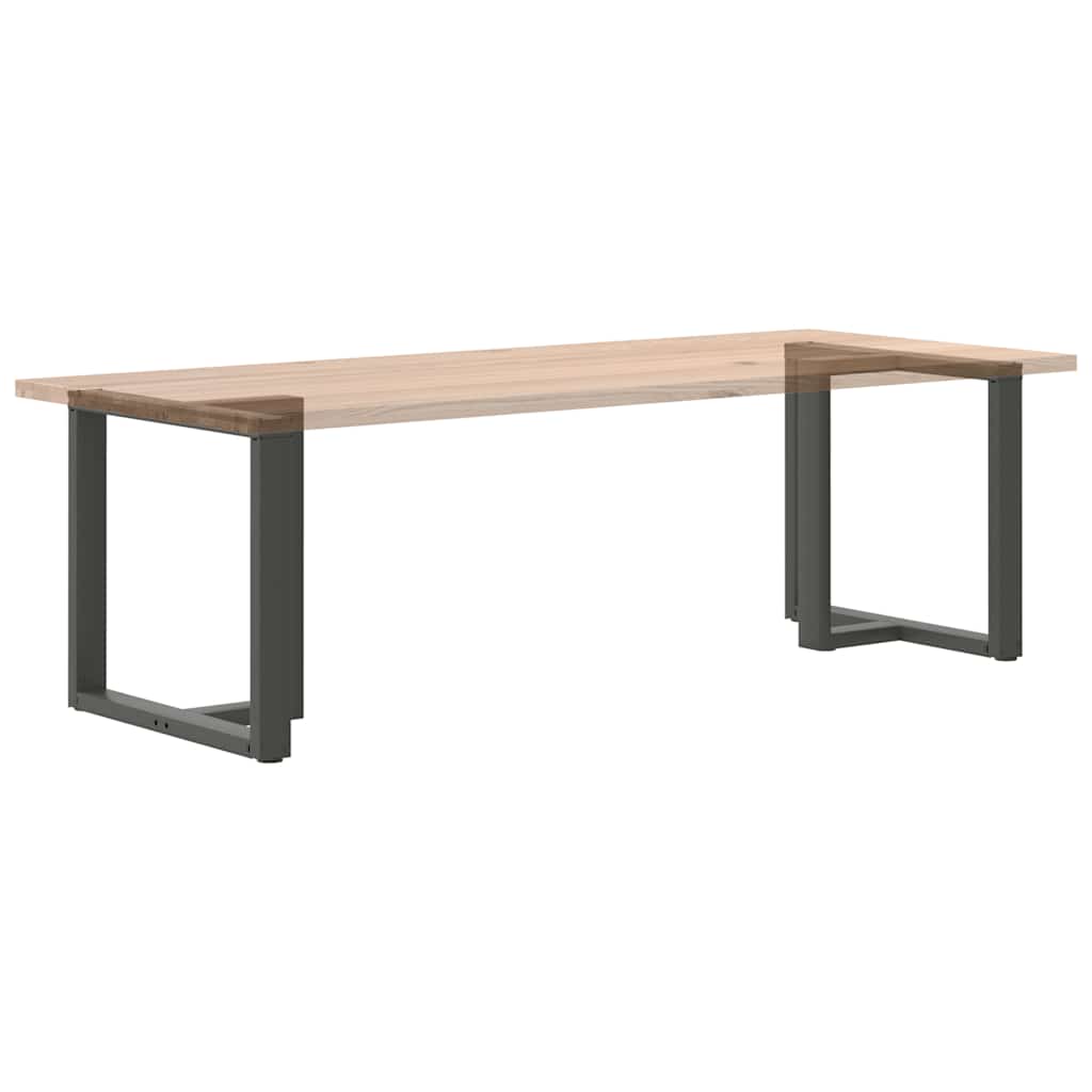 Spisebordben T-formet 2 stk antrasitt 80x35x(72-73) cm stål